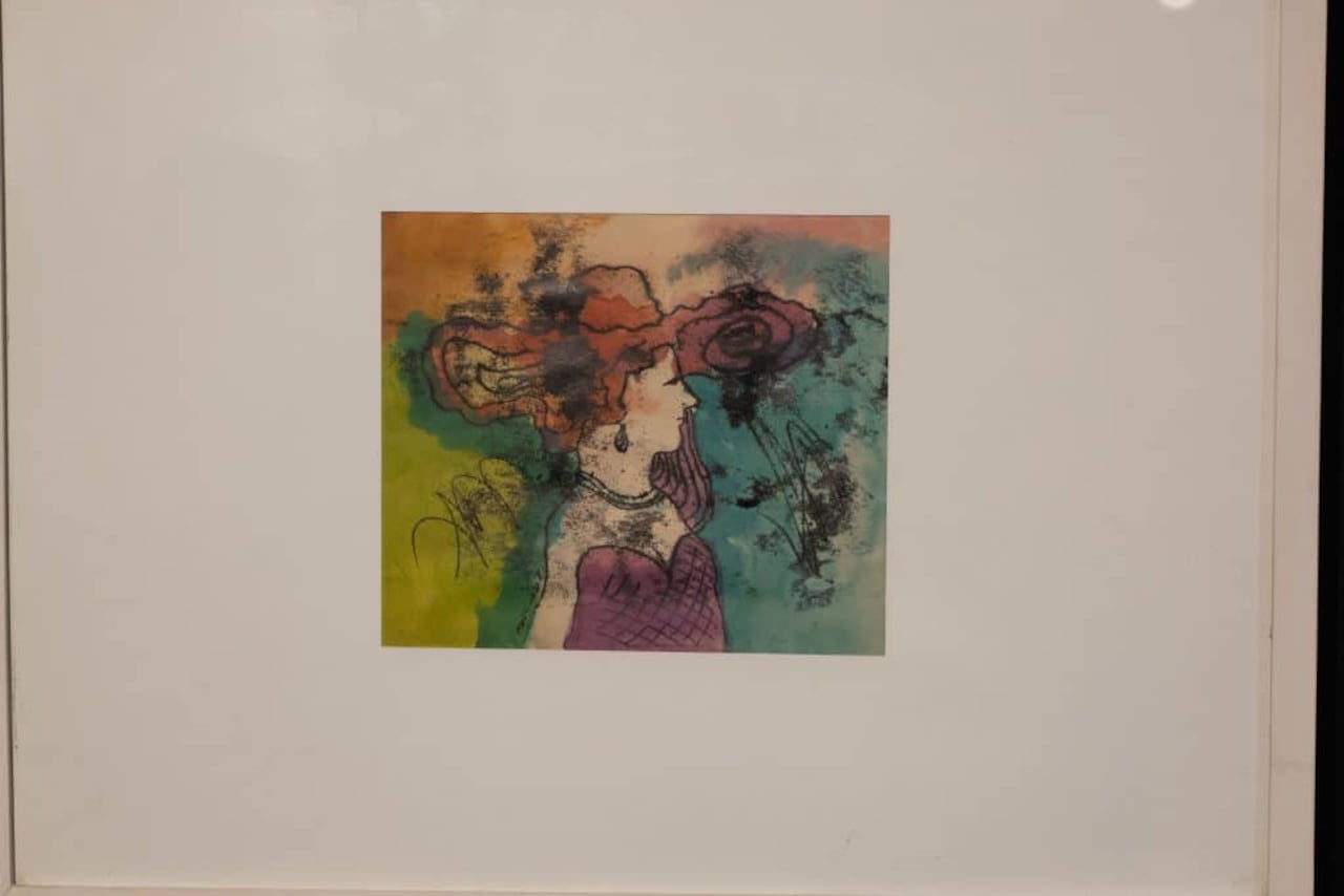 Una pintura de Ricardo Migliorisi que integrala exposición “El arte de regalar - 40 años”.
