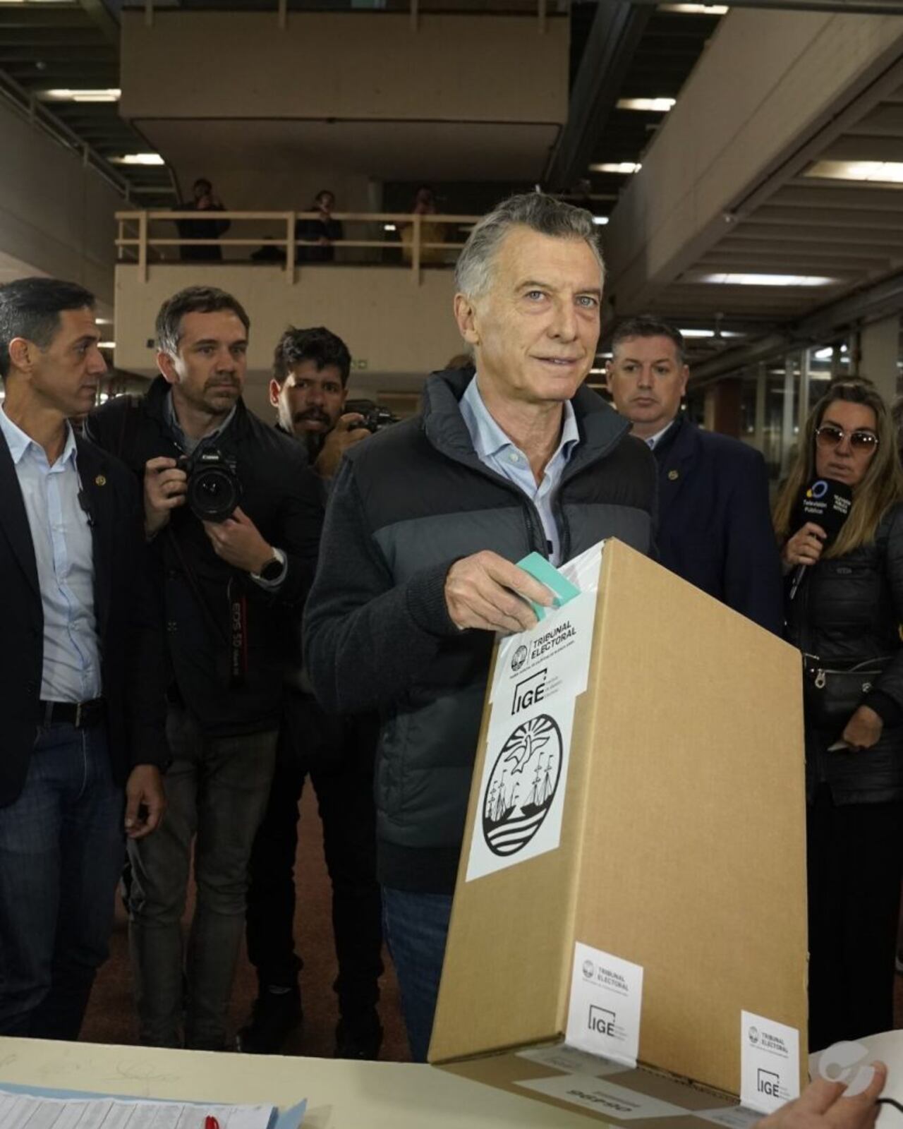 Mauricio Macri votando. Foto Gentileza.