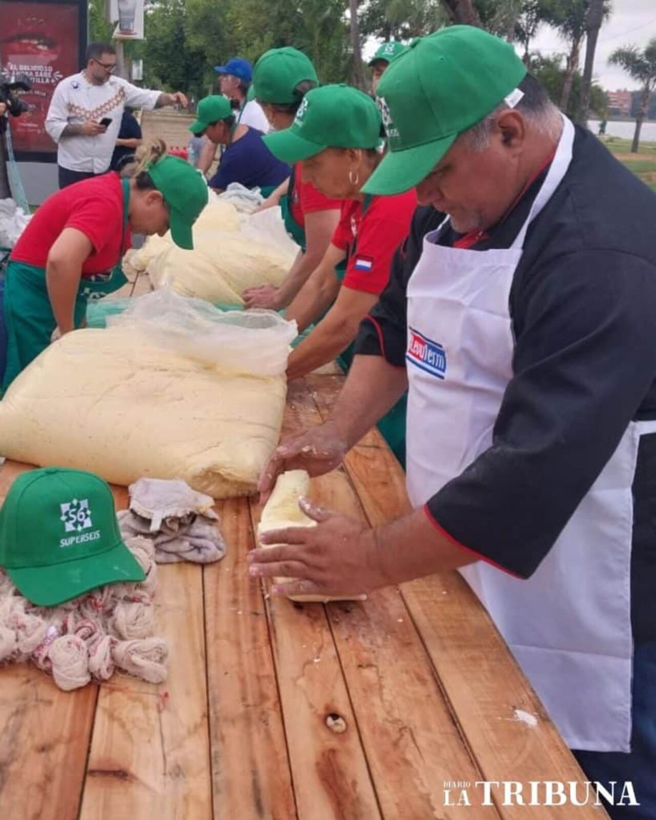 La chipa fue hecha por pobladores de San Bernardino.