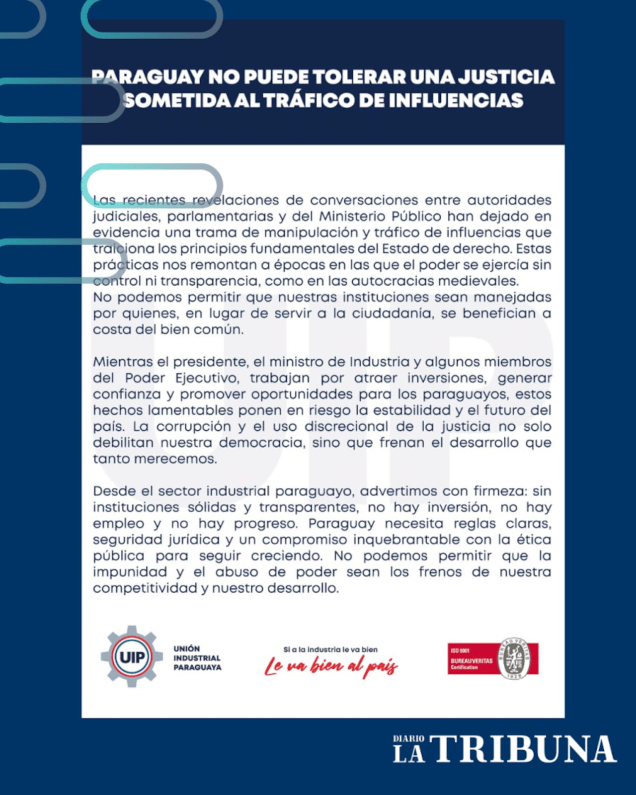 Comunicado de la UIP.