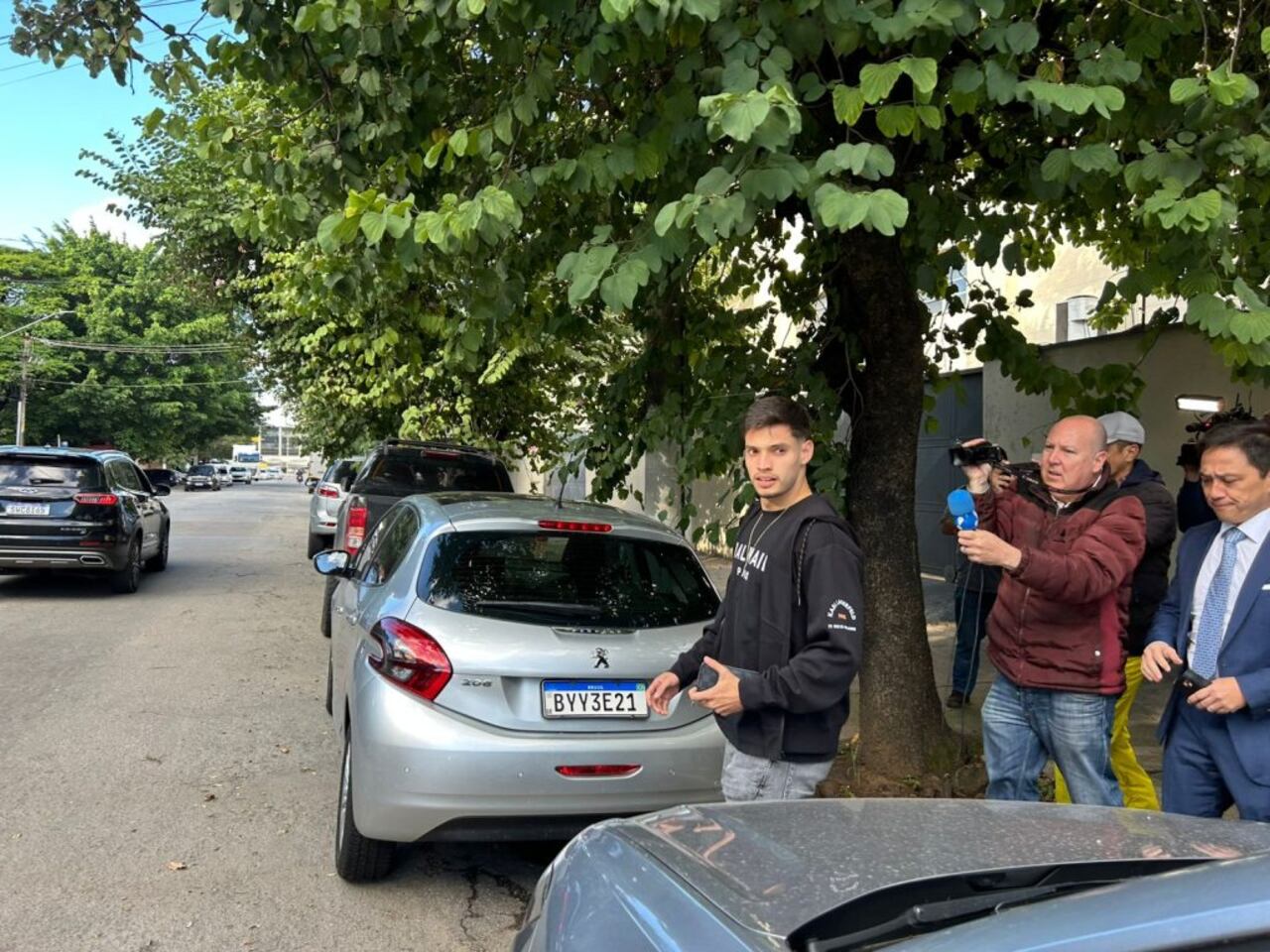 Bobadilla llegando a la Comisaría para prestar declaración.