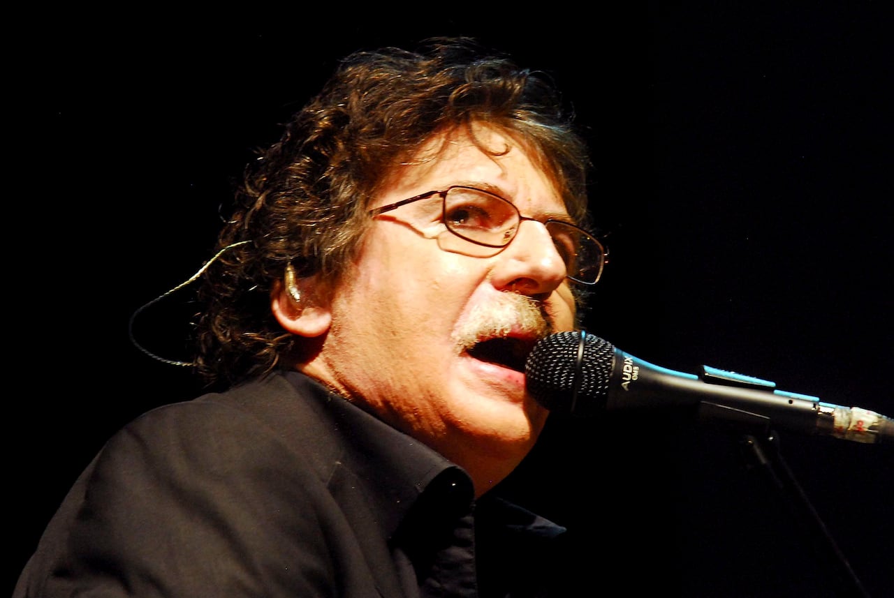 El músico argentino Charly García durante un concierto en Quito (Ecuador).