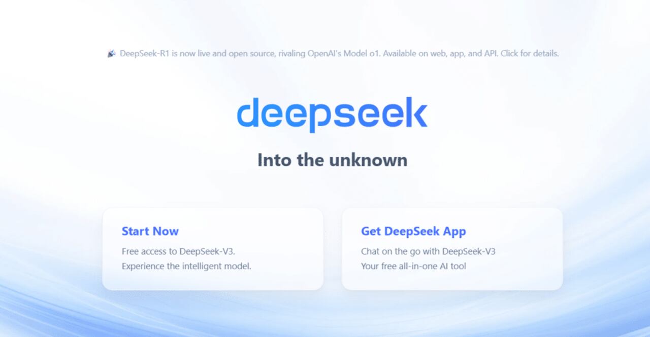 DeepSeek, está en inglés pero se adapta al usuario.
