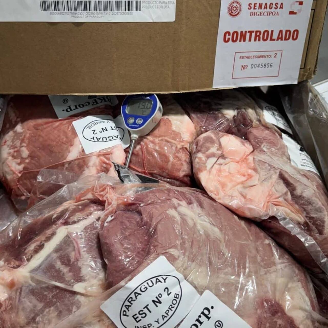 Carne kosher exportada a EE. UU. desde Paraguay.