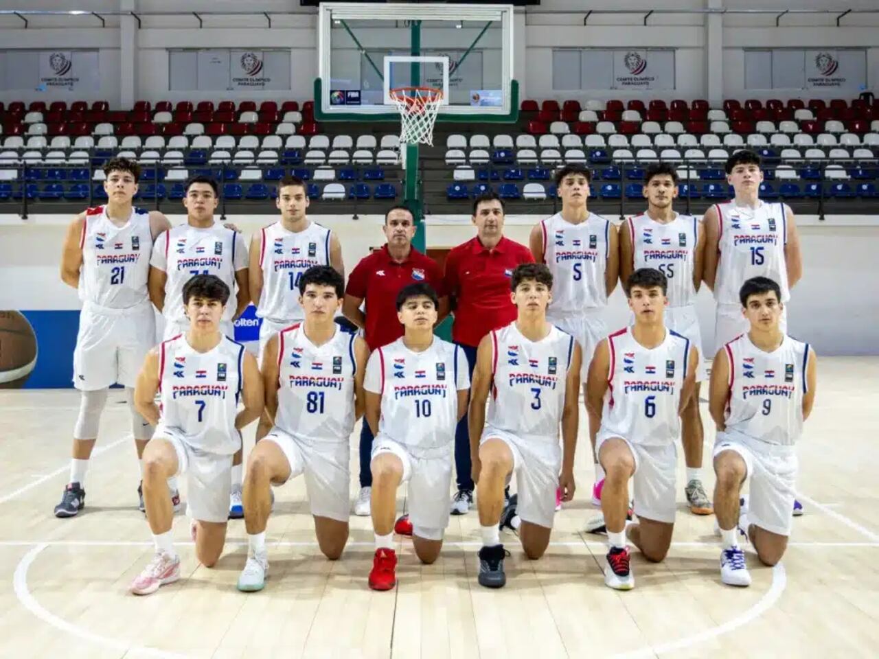 Plantel paraguayo en el Sudamericano U17 masculino que se desarrolla en nuestro país.