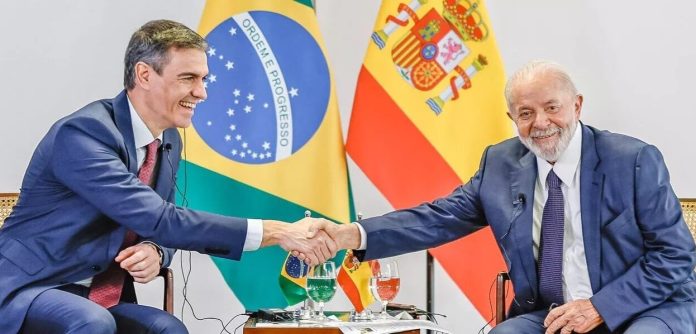 Sanchez y Lula da Silva Tratado Mercosur Unión Europea
