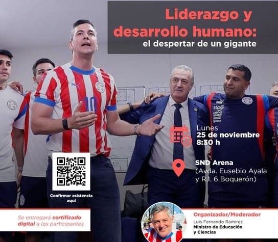 El técnico de la Albirroja fue convocado para compartir la mentalidad ganadora con docentes