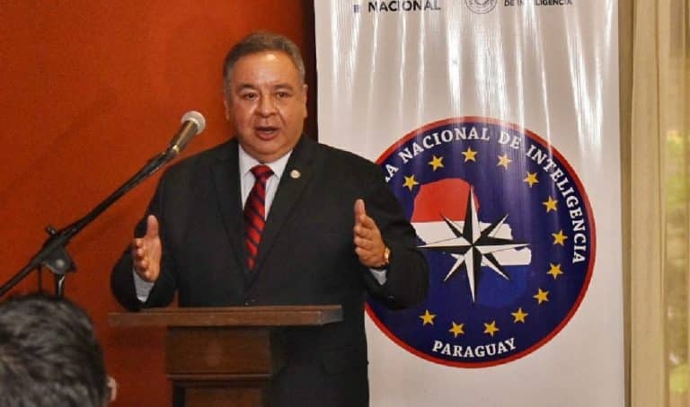 Esteban Aquino durante su gestión al frente de la inteligencia paraguaya.